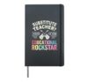 Best Ever SUBSTITUTE TEACHER EDUCATIONAL ROCKSTAR ABCD Award Hardcover Journal, Black