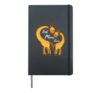 Best Mom Ever Shirt Mother's Day Giraffe Love Heart Zoo Gift Hardcover Journal, Black