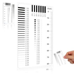 BESTOYARD High Precision Transparent Ruler for Flaw Detection and Measurement Tool Compact Design for Spot Inspection and Crack Analysis
