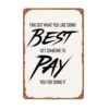 Best Pay Inspirational Vintage Metal Sign Wall Decor 8x12 Inch