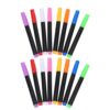BESTYASH 16pcs Fluorescent LED Board Markers with Fine Point, Erasable Liquid Chalk Pens for Glass Surfaces, Multi-purpose Neon Chalk Art Markers for Classroom Teaching and Random Color