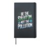 Be The Solution - Environment Awareness Earth Day Hardcover Journal, Black