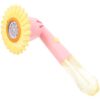 BETOOKY Portable Pink Sunflower Shaped Electric Bubble Maker for 1-3, Handheld Plastic Bubble Blower for Indoor and Outdoor Play