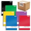 Better Office Products Spiral Notebooks 1-Subject, 24 Pack, Wide Rule, 70 Sheet, 8 x 10.5 inches, 6 Assorted Primary Colors, 24 Pack