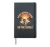 Between soccer and chores mountain biking dad Hardcover Journal, Black