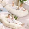 Beuiosda 69" Oversized Bean Bag Chairs for Adults with Pillow