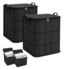 Beverly Goods Storage, Zippered Fabric Moving Bags with Reinforced Handles, Heavy Duty Closet Organizers for Bedding, Quilts, Clothes and Sweaters，2：180L