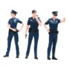 Bffcnl 3 Pieces 1/24 Police Figures Miniature Scene Models Realistic Mini Resin