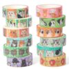 BHronony Cat Meme Washi Tape - 12 Rolls Cute Kitten Decorative Tape Set