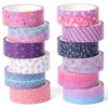 BHronony Pop Music Washi Tape - 12 Rolls Idol Singer Decorative Tape Set