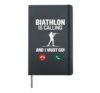 Biathlon Winter Sport Skiing Riffle Shooting Biathlete Hardcover Journal, Black
