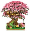Bibilock Cherry Bonsai Tree Building Sets for Girls,Micro Mini Building Blocks of Cherry Blossom Bonsai Tree kit,2008pcs Mini Bricks Sakura Tree House, Good Gift for You