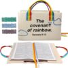 Bible Cover for Women, Rainbow Canvas Bible Cover, Faith Christian Gift