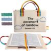Bible Cover for Women, Rainbow Canvas Bible Cover, Faith Christian Gift