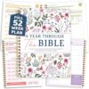 Bible Study Guide For Women, Wildflower Prayer Journal In A Year 52 Week