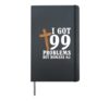 Bible Verse I Got 99 Problems But Romans 8:1 Christ Jesus Hardcover Journal, Black