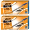 Bic Cristal Bold, 1.6 mm Ball Pen, Blue - Pack of 48 (MSBP241-BEx2)
