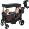 BIERUM Stroller Wagon for 2 Kids with Side Entry & 5-Point Safety