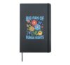 Big Fan Of Human Rights Retro Floral Indie Aesthetic Hardcover Journal, Black