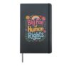 Big Fan of Human Rights Retro Hardcover Journal, Black