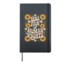 Big Fan Of Human Rights Retro Sunflower Equality Hardcover Journal, Black