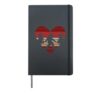 Bigfoot Heart Love Bigfoot Funny Valentine's Day Boys Kids Hardcover Journal, Black