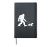 Bigfoot Walking Dachshund Sasquatch Wiener Dog Hardcover Journal, Black