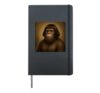 Bigfoot with a Bob Haircut Meme Silly Funny Graphic Men Teen Hardcover Journal, Black