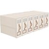 BigPonPon 6 Pack Bed Sheets Organizers And Storage,Sheets Set Folder Keeper with Handle,Foldable Bedding Storage Box For Linen Closet,Duvet Cover(King Size-3.7 Gal,Beige)
