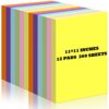 Big Sticky Notes 11 x 11 Inch Self Stick Pads Large Sticky Paper 6 Assorted Colors Notepad for Wall Notebook Office Pink Orange Light Yellow Green Blue Dark Purple, 30 Sheets/Pad(12 Pads)