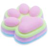 Big Taba Cat Paw Squishy Toys, Rainbow Color Jelly Cat Paw Squeeze Toys, Cute Cat Paw Squishies Toys for Kids Adults, Sticky Squishy Cat Paw Fur Ball Fidget Toys for Home & Office Relaxation