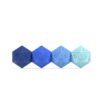 BiiSaa D20 Silicone Magnetic Balls, 4 Textured Sensory Dice with EVA Case