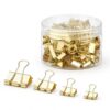 Binder Clip Paper Clamps, Assorted Sizes (0.6''/0.75''/1''/1.26'')