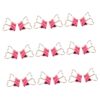 Binder Clips Metal Heart Pink 18pcs Mini for Paper Organization