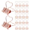 Binder Clips Paper Clamps 1.4 Medium Heart 36pcs Inch Shaped Metal