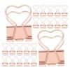 Binder Clips Paper Clamps 36pcs Heart Shaped 1.4 Metal Inch