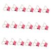 Binder Clips Pink 18pcs Metal Mini Heart Strong Grip for Organizing