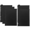 Binder Dividers 15Pcs A5 Black Plastic Tabbed Binder Dividers for 6 Ring Organizers