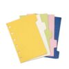 Binder Dividers A7 6-Hole Index Divider Pages 25pcs for Ring Binder Notebook Planner