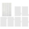 Binder Index Dividers 7 Sheets 6 Ring Pp Frosted Insert Pages