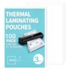Binditek 3 Mil Laminating Sheets, 9 x 14.5 Inches, Clear Glossy, 100 Pack