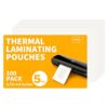 Binditek 5 Mil Thermal Laminating Pouches, 2.75 x 4.5 Inches, 100 Pack