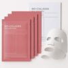 Bio Collagen Sheet Mask Overnight Face Mask – Korean Hydrogel Collagen Face Mask Sheets with Hyaluronic Acid & Alpha Arbutin for Glowing Skin, Brightening (Pack of 4).