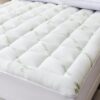 Bioeartha Cooling Mattress Topper Twin XL– Extra Soft Pillow Top Mattress Pad, Breathable Viscose Made from Bamboo Mattress Protector for Back Pain Relief, Deep Pocket Cover Fits 8–21 Inch