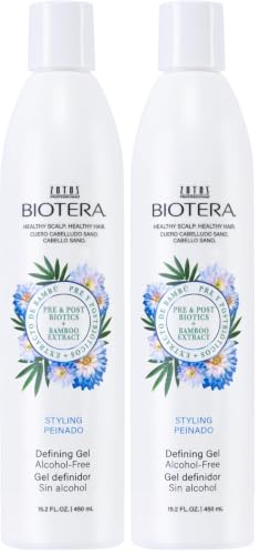 Biotera Styling Defining Hair Gel - Alcohol-Free Flexible Hold for Sculpting & Shaping, Defines Hair with Radiant Shine, No Flaking or Stickiness, Cruelty-Free, Color-Safe, Vegan, 15.2 Fl Oz