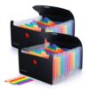 Bioudell 2 Pack 13 Pockets A6 Mini Accordion Receipt Organizer