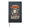 Birder Gift Remember My Birding Time Is For Your Own Safety Hardcover Journal, Black