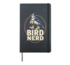 Birding Bird Nerd Blue Jay Cartoon Gift Hardcover Journal, Black