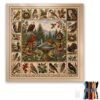 Birds of America Cross Stitch Kit, Bird-Themed Embroidery Kit for Beginners, Bald Eagle, Cardinal and Owl Patterns with Canvas Embroidery Floss for Craft Lover Hand Stitch