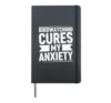 Birdwatching Cures My Anxiety Text Hardcover Journal, Black